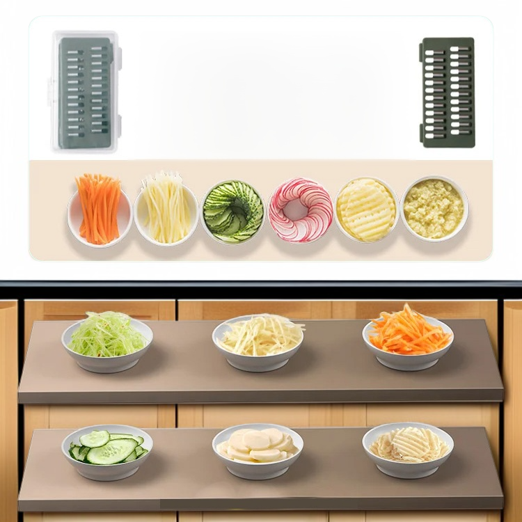 Edelstahl-Multifunktionsreibe und Gemüseschneider