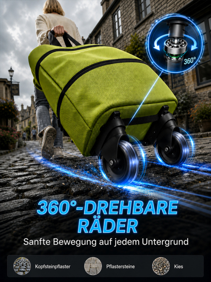 Umweltfreundliche Tragetasche aus Oxford-Stoff mit Rollen