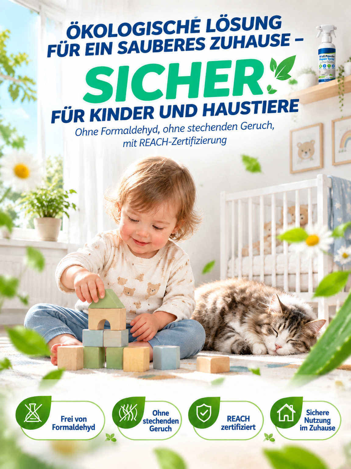【Senken Sie enorme Arbeitskosten】Profi-Reparaturspray gegen Risse & Schimmel