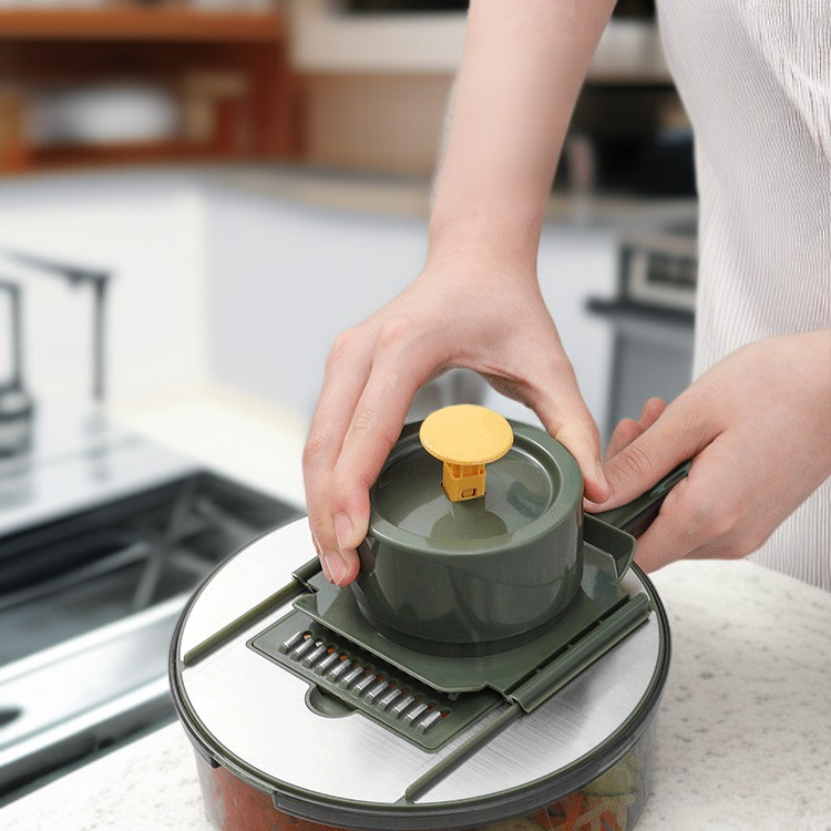 Edelstahl-Multifunktionsreibe und Gemüseschneider