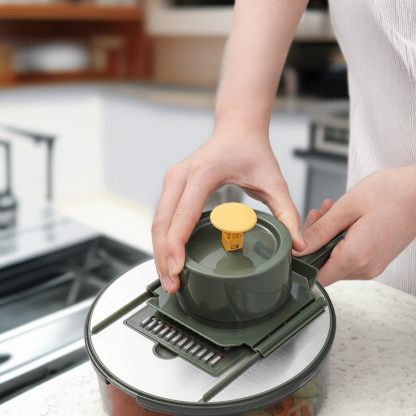 Edelstahl-Multifunktionsreibe und Gemüseschneider