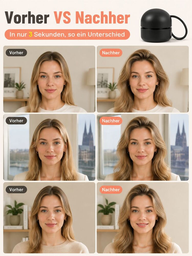 Schluss mit plattem Haar! Dieser kabellose Styling-Clip mit Rotlicht-Technologie hebt das Haar in nur 10 Sekunden direkt am Ansatz an – ganz ohne Haarspray. Perfekt auch für feines Haar. Angebot nur heute gültig!