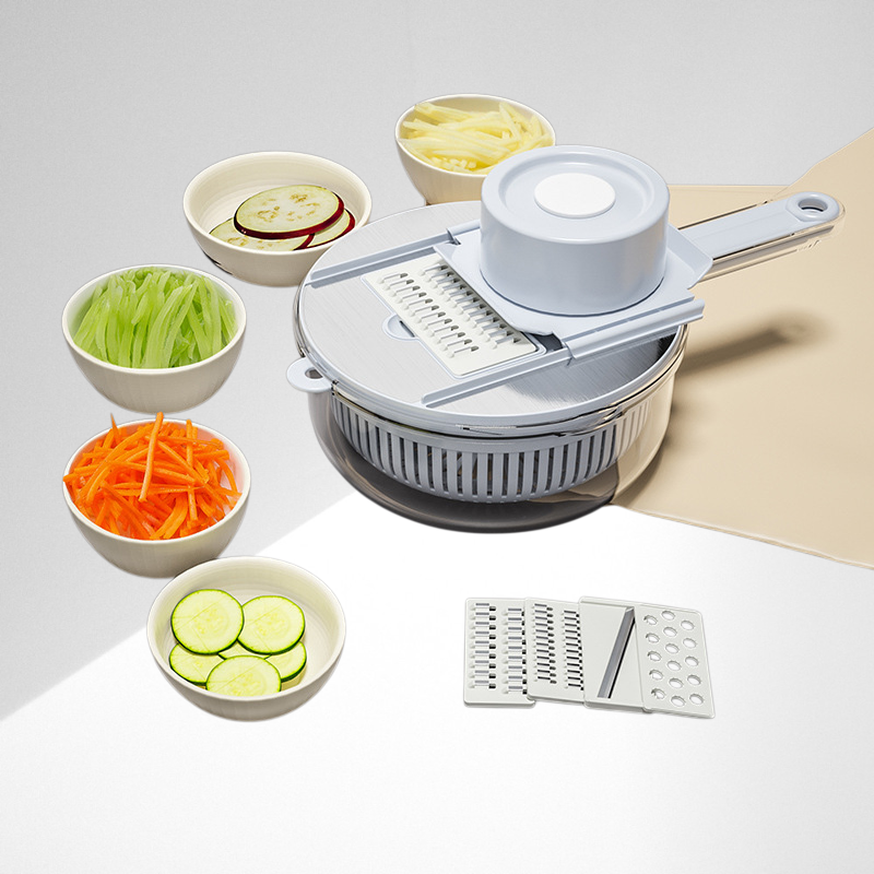 Edelstahl-Multifunktionsreibe und Gemüseschneider