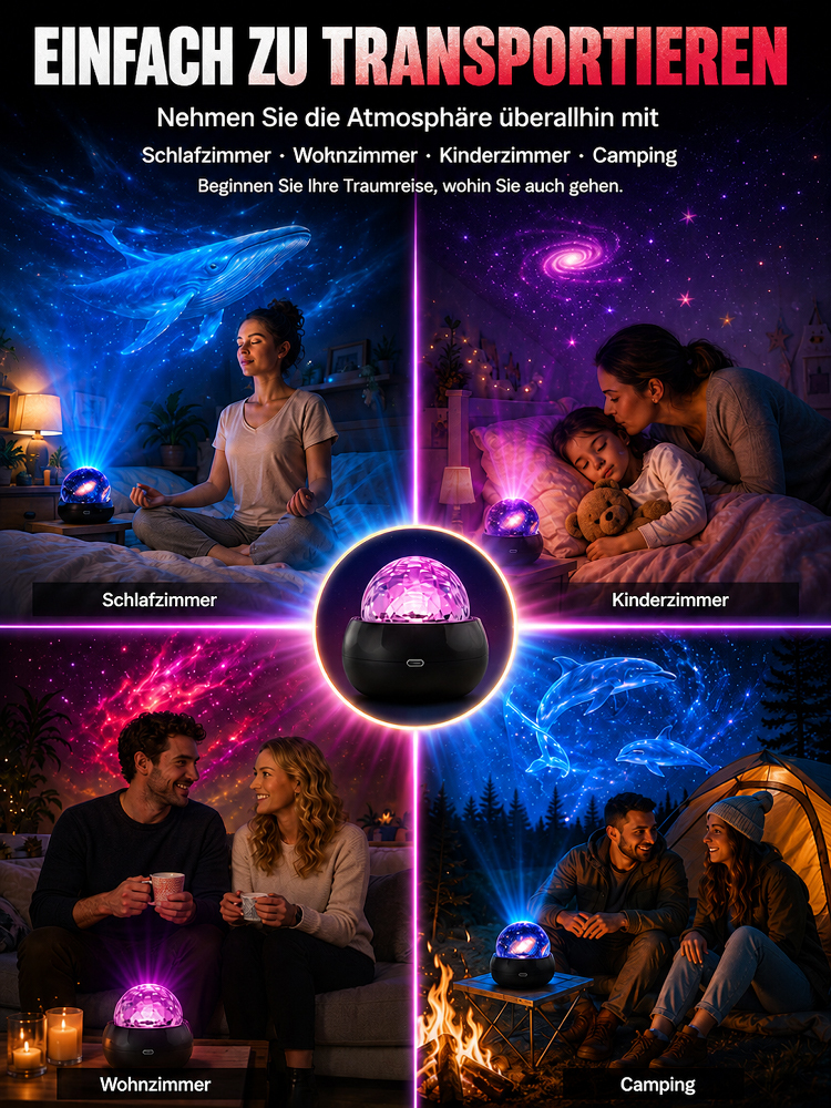 5D & 4K UHD Holografischer Projektor – Verwandeln Sie Ihr Zimmer oder Ihr Auto in ein magisches Universum!