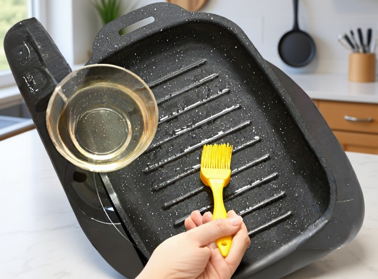 Rectangular baking tray for roasting vegetables
