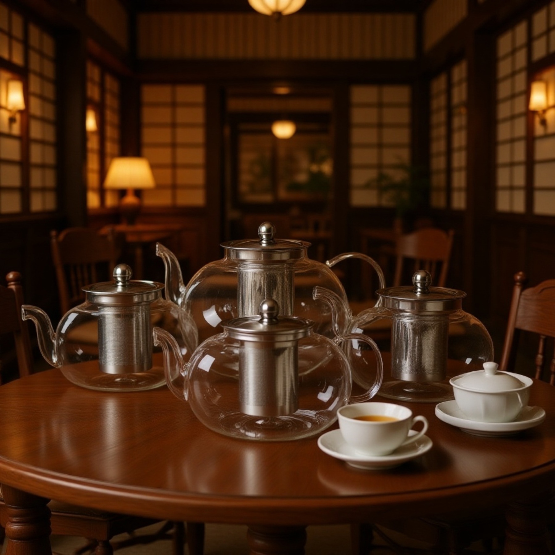 High-Temperature Glass Stainless Steel Tea Filter Pot