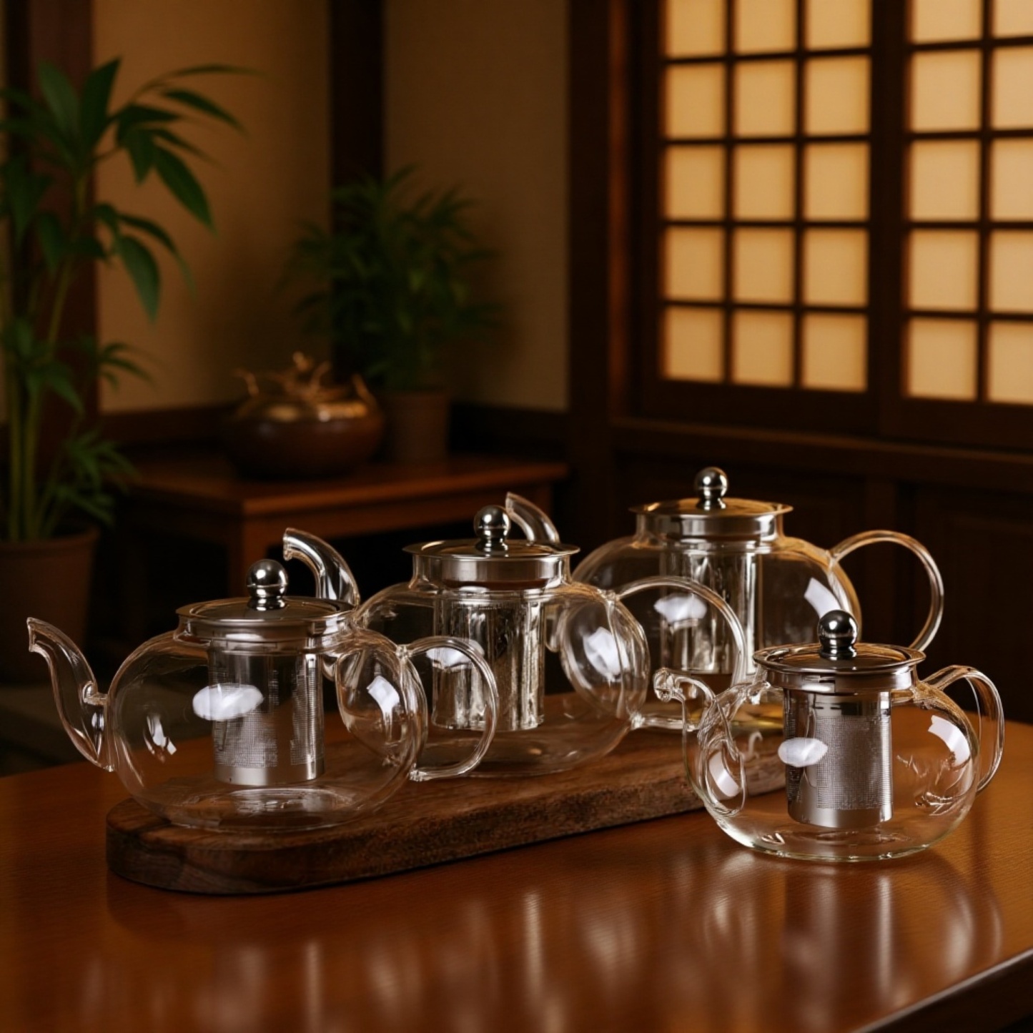 High-Temperature Glass Stainless Steel Tea Filter Pot