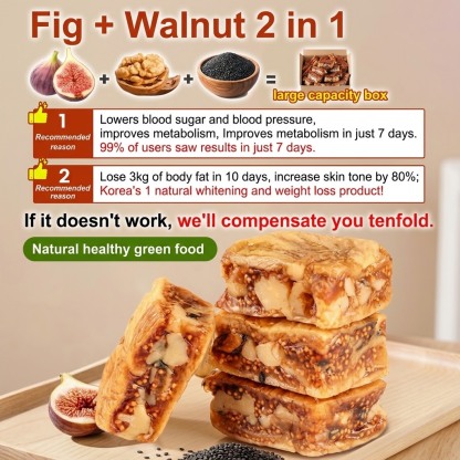 Black sesame cranberry fig pie, 0 Additives! Pure Fig & Walnut, Delicious Low-Calorie Energy Bite!