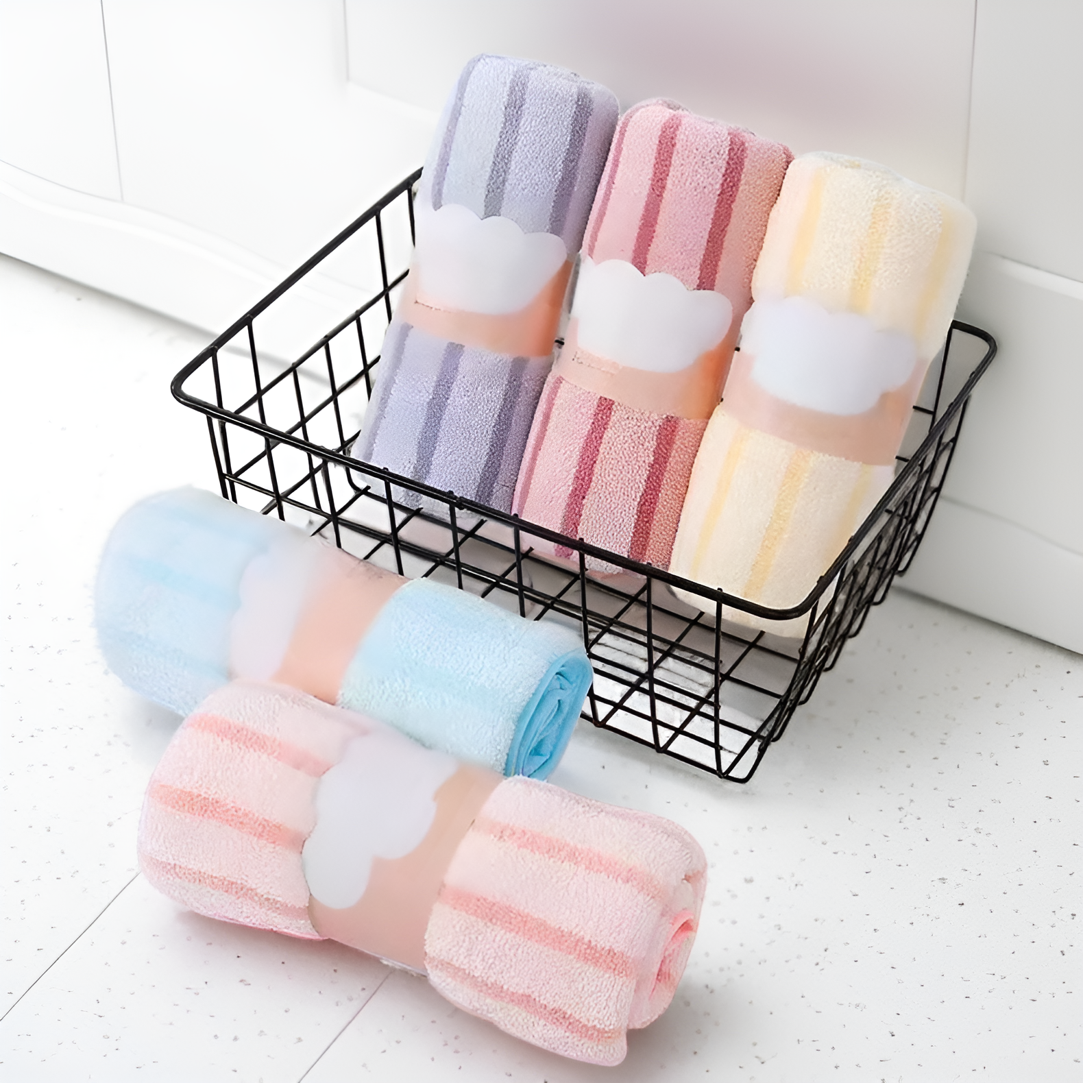 High absorbency coral fleece towel close-up