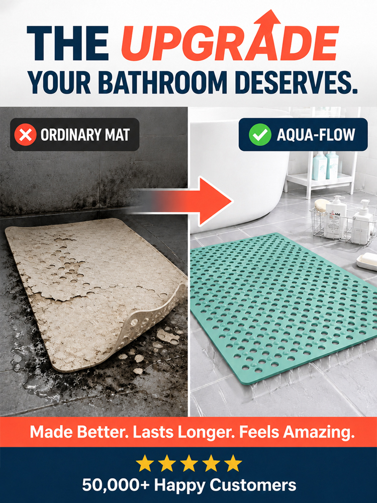 🚀 Non-Slip Mat: Grip to prevent dangerous slips, No more bathroom falls!