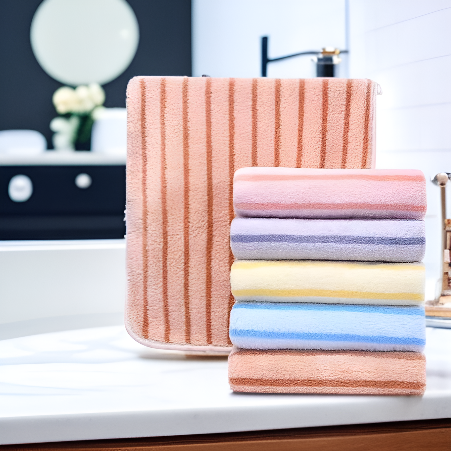 No hair shedding coral fleece towel texture