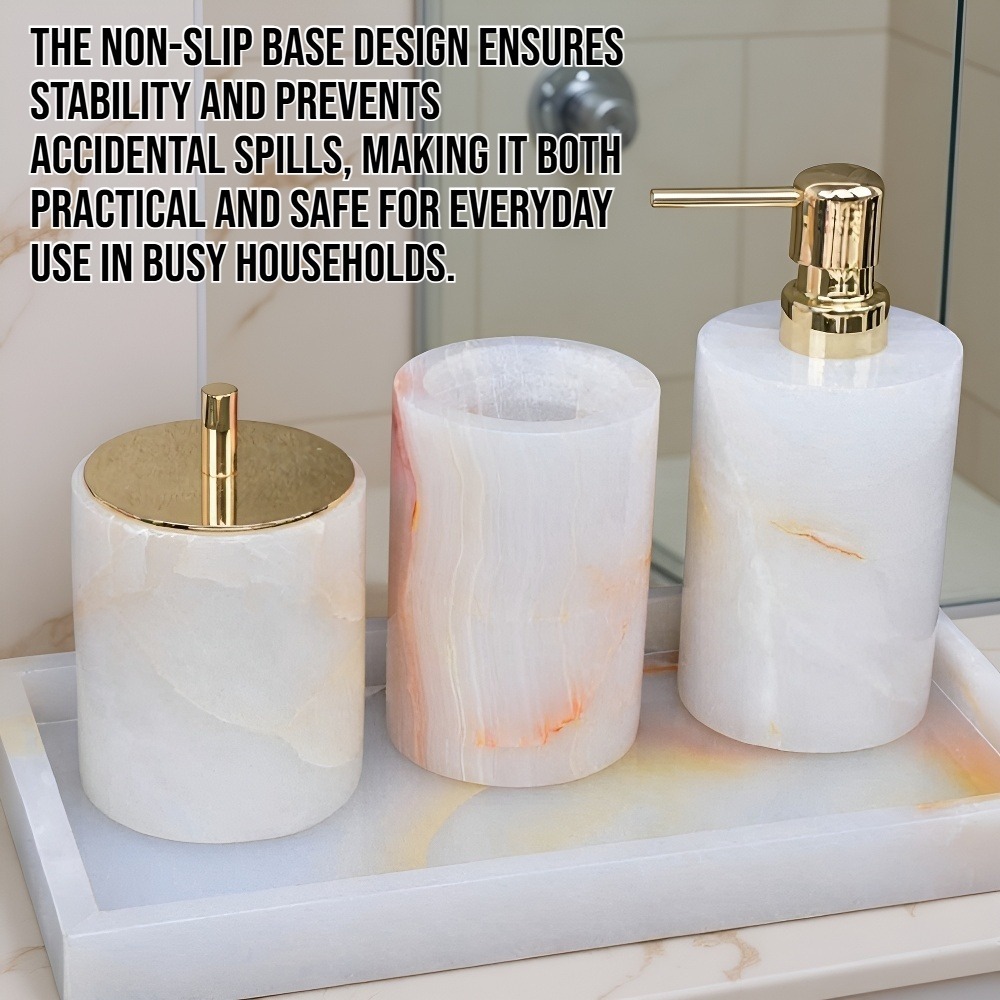 Marble resin bathroom cup soap box set