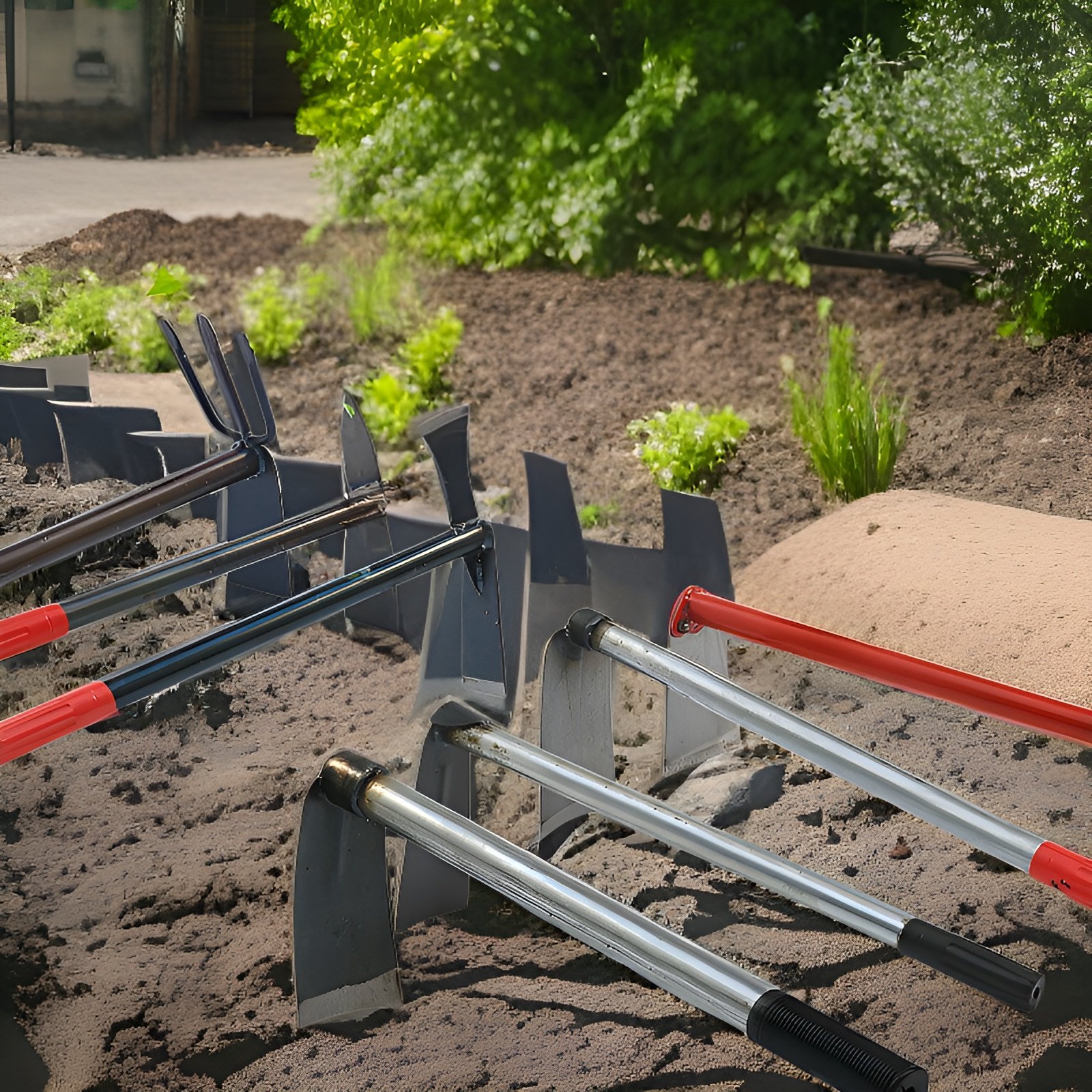 Effortless soil preparation with garden hoe tool