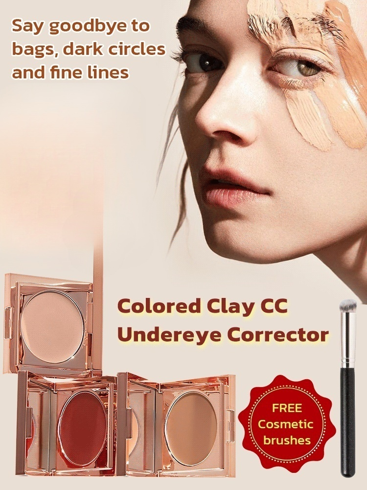 [Concealer in one second] Tinted under-eye concealer with a free makeup brush