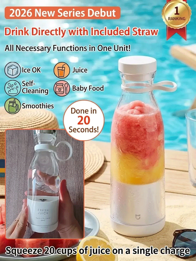 380ml Portable Juicer Cup with Alcohol Bottle Design