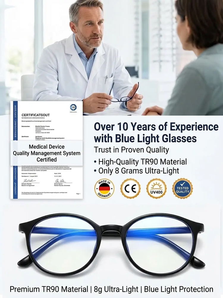 Ultralight and comfortable anti-blue light reading glasses