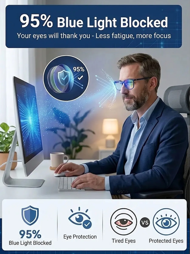 Ultralight and comfortable anti-blue light reading glasses