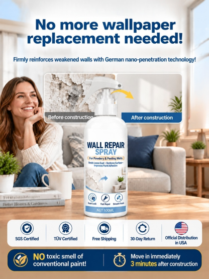 Industrial-Grade Wall Repair & Anti-Mold Spray