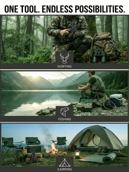 【American-authorized outdoor must-have】‼️🔴Laser Infrared Emitter🌟99.9% ultra-high accuracy, silent and lightless design✅Foldable for easy carrying🥇Equipped with special Japanese rubber👍🔥Durable even after 8000 hits