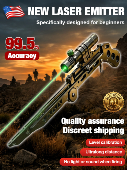 【American-authorized outdoor must-have】‼️🔴Laser Infrared Emitter🌟99.9% ultra-high accuracy, silent and lightless design✅Foldable for easy carrying🥇Equipped with special Japanese rubber👍🔥Durable even after 8000 hits