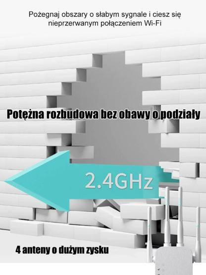Wzmacniacz sygnału WiFi trzeciej generacji z penetracją dwuzakresową⚡Wzmocnij sygnał Wi-Fi przez każdą ścianę. Natychmiast wyeliminuj martwe strefy Wi-Fi. Obsługa szybkiego pasma 5 GHz do gier.