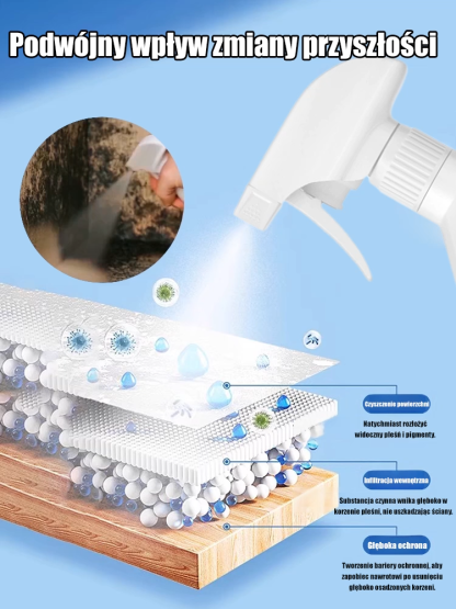 Odnawiający spray do ścian przeciw pleśni i zabrudzeniom