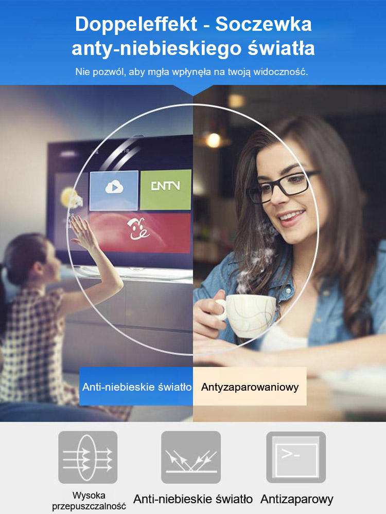 【Ultralekkie progresywne okulary multifokalne👓️】Nie wymagają badania wzroku, zapewniają 99% ochrony przed światłem niebieskim i nie parują zimą.