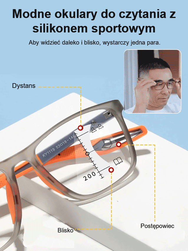 【Ultralekkie progresywne okulary multifokalne👓️】Nie wymagają badania wzroku, zapewniają 99% ochrony przed światłem niebieskim i nie parują zimą.