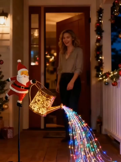 Lampa solarna ogrodowa w kształcie Mikołaja do dekoracji podwórka