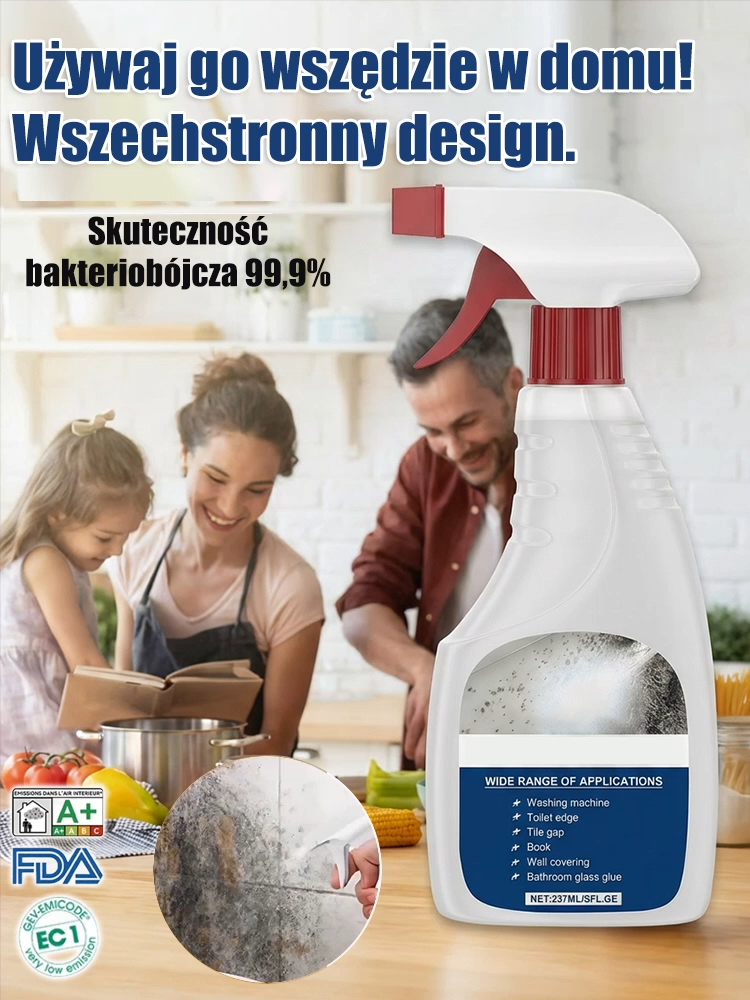 Odnawiający spray do ścian przeciw pleśni i zabrudzeniom