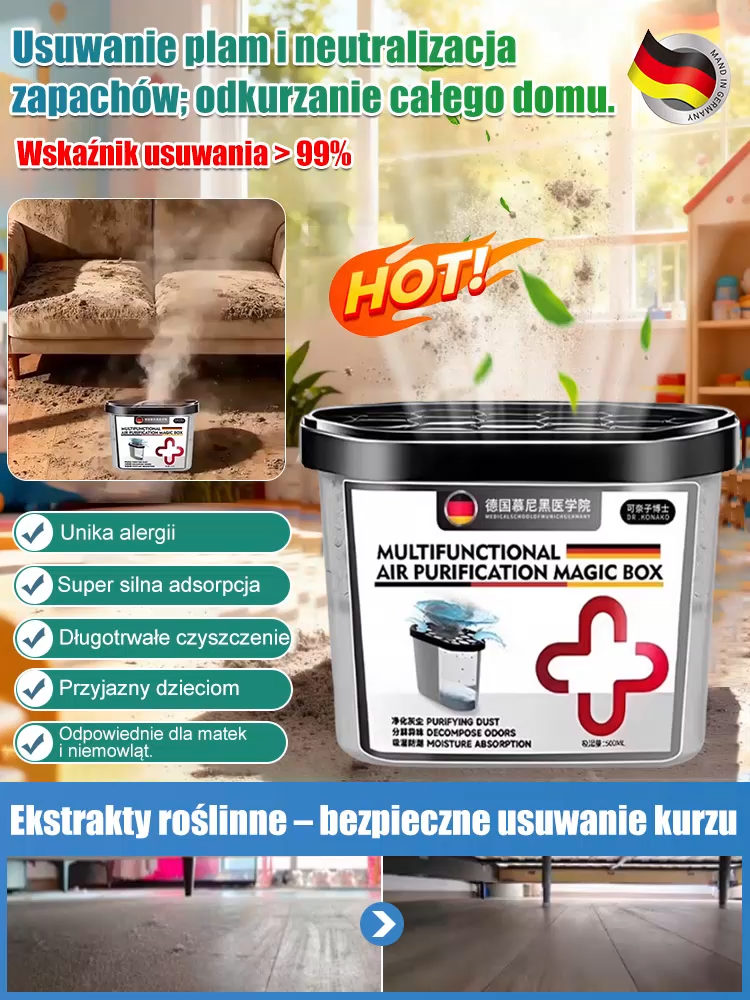 【Kompleksowe czyszczenie zanieczyszczeń domowych】W pełni automatyczne usuwanie kurzu