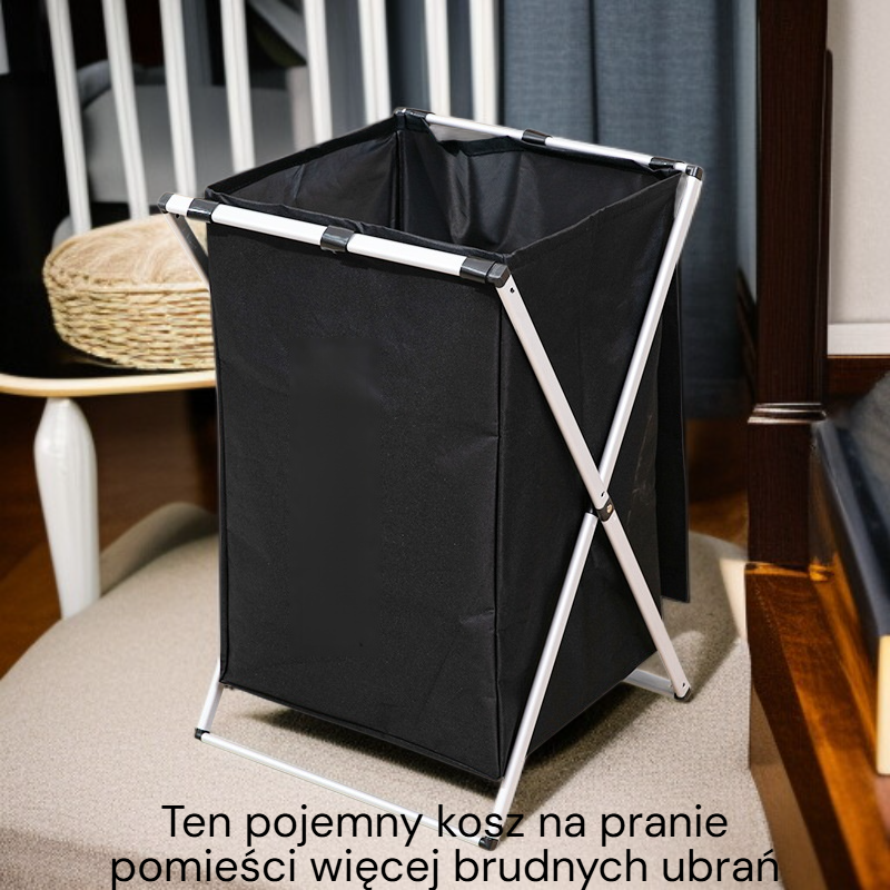 Składany duży kosz na brudną bieliznę