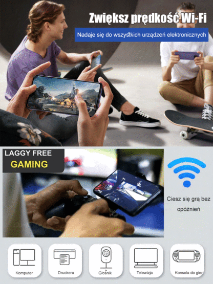 Wzmacniacz sygnału WiFi trzeciej generacji z penetracją dwuzakresową⚡Wzmocnij sygnał Wi-Fi przez każdą ścianę. Natychmiast wyeliminuj martwe strefy Wi-Fi. Obsługa szybkiego pasma 5 GHz do gier.