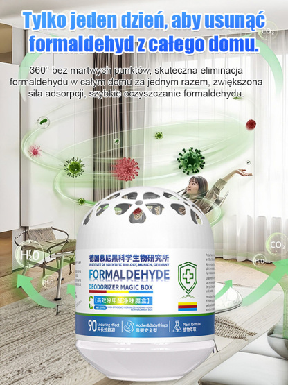 Niemiecki oczyszczacz powietrza usuwający formaldehyd i kurz – magiczne pudełko