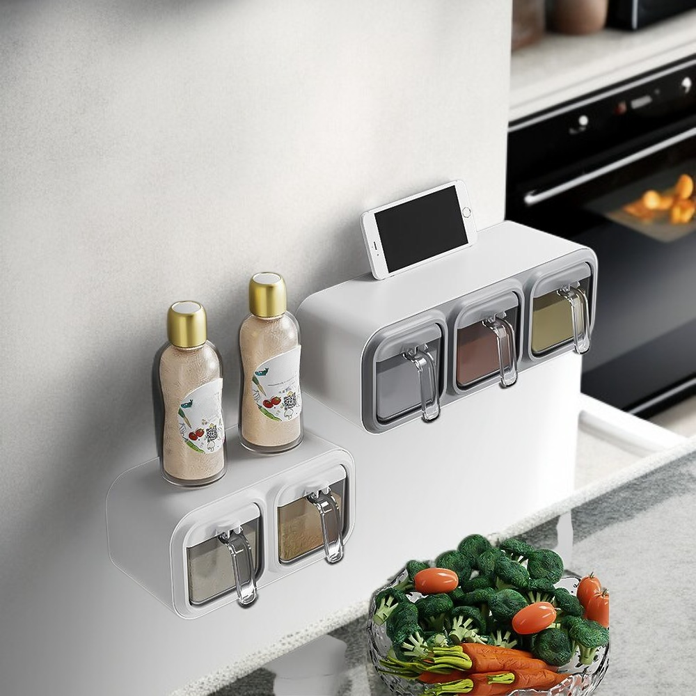 Zestaw łączący pojemnik na przyprawy kuchenne i pudełko do przechowywania w domu