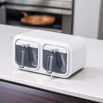 Zestaw łączący pojemnik na przyprawy kuchenne i pudełko do przechowywania w domu