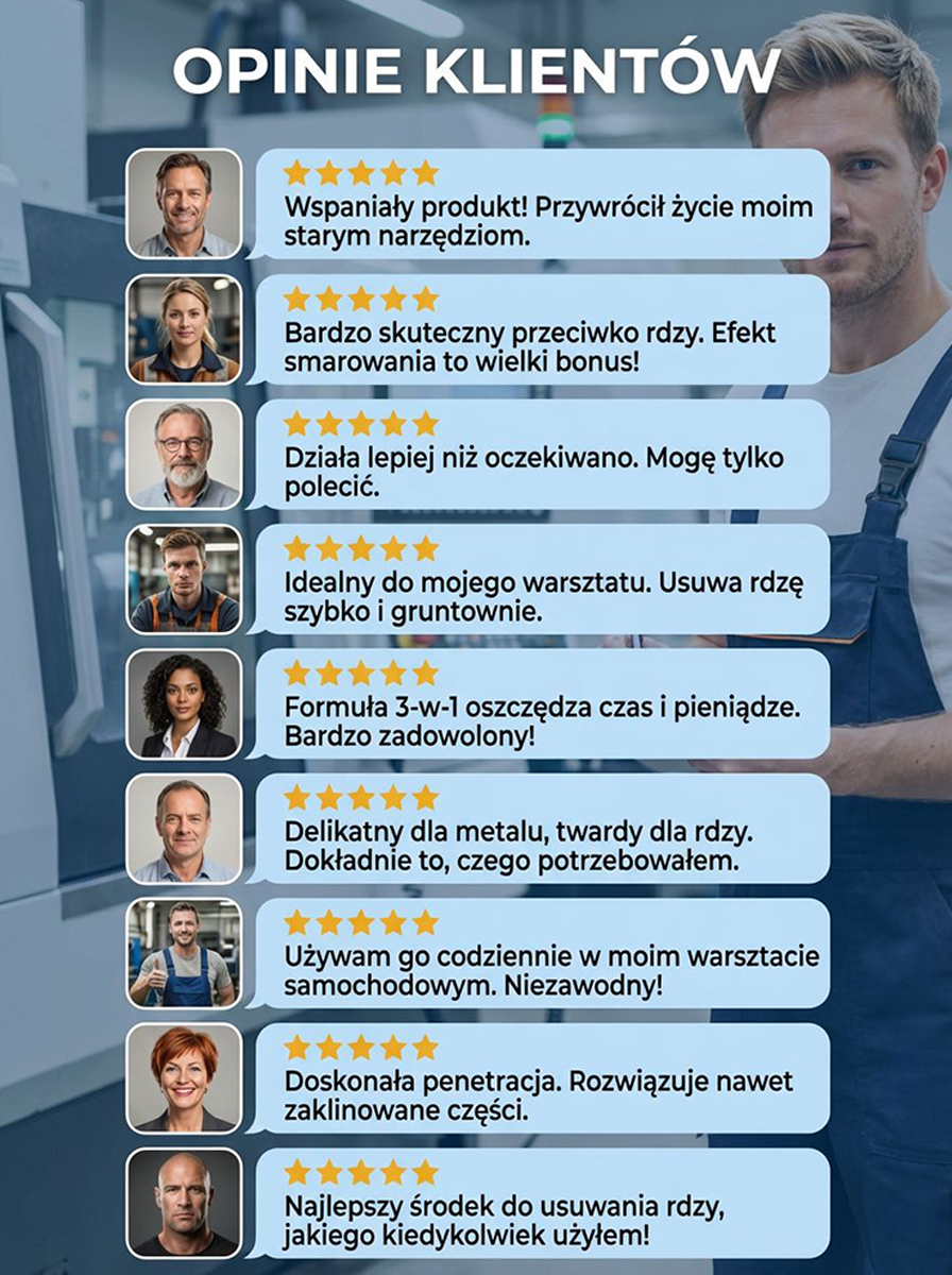 👍Wielofunkcyjny Spray do Usuwania Rdzy 3w1 | Odrdzewiacz i Smar z Powłoką Ochronną