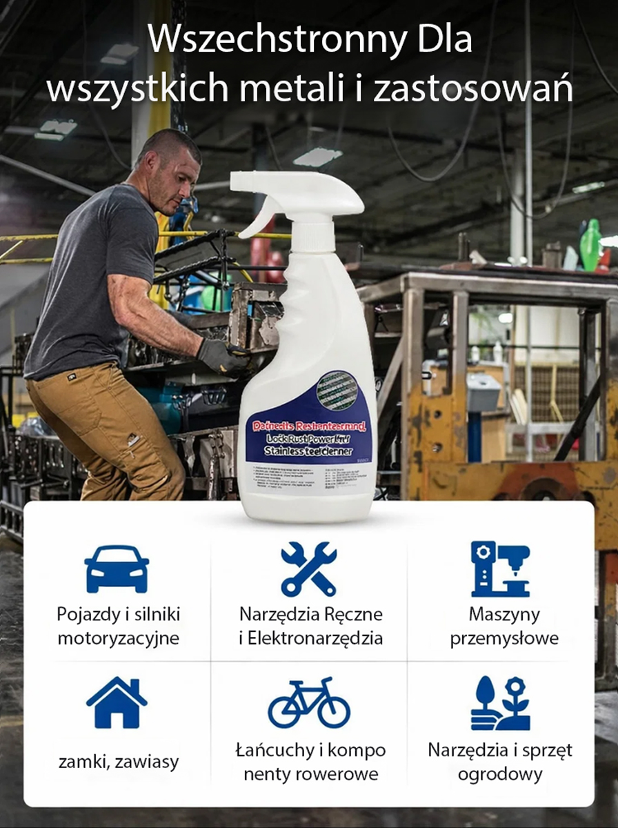 👍Wielofunkcyjny Spray do Usuwania Rdzy 3w1 | Odrdzewiacz i Smar z Powłoką Ochronną