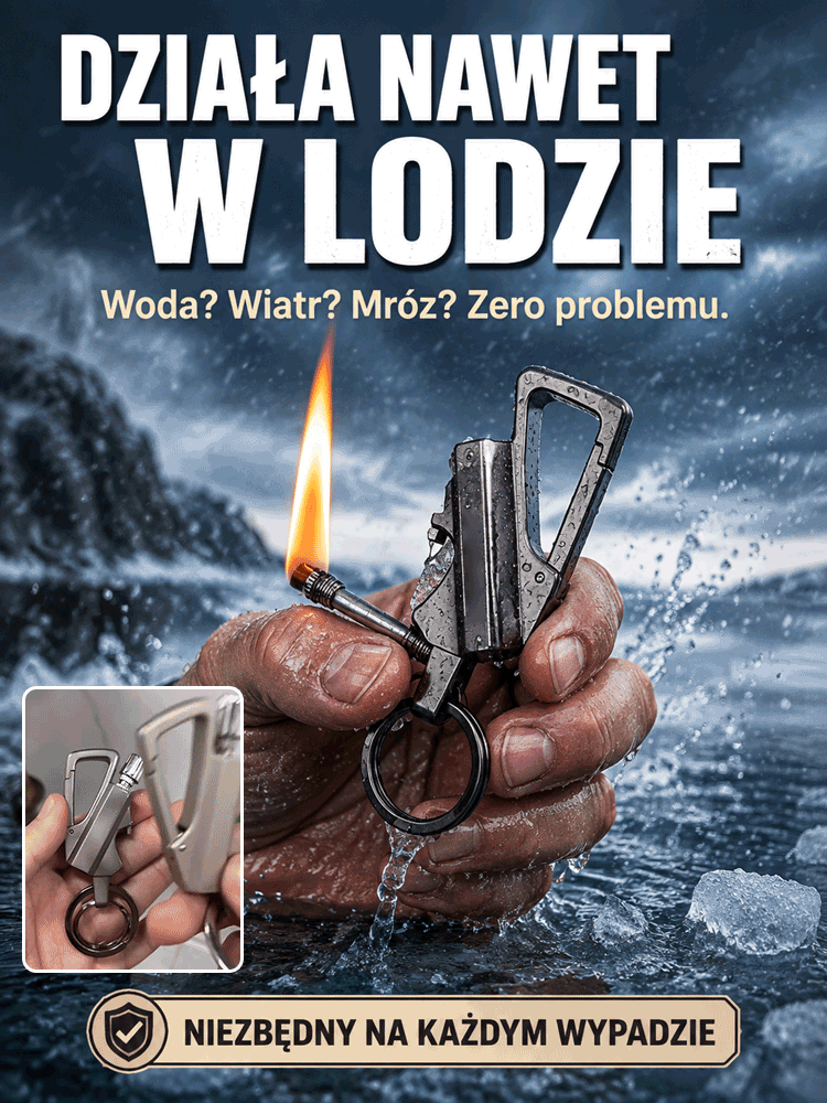 🎁Taktyczny Brelok EDC 3w1 | Wieczna Zapałka, Otwieracz, Zbijak do Szyb (-50% OFF)