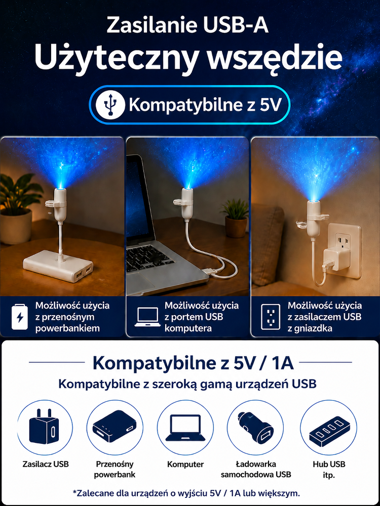 Magiczny Projektor Głębokomorski LED - Zamień Swój Pokój w Ocean 🌊 (-50% OFF)
