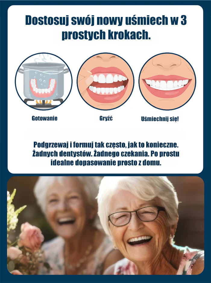 【FDA&BDA podwójna certyfikacja】Samokształtujące się protezy zębowe