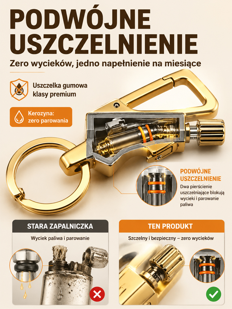 🎁Taktyczny Brelok EDC 3w1 | Wieczna Zapałka, Otwieracz, Zbijak do Szyb (-50% OFF)