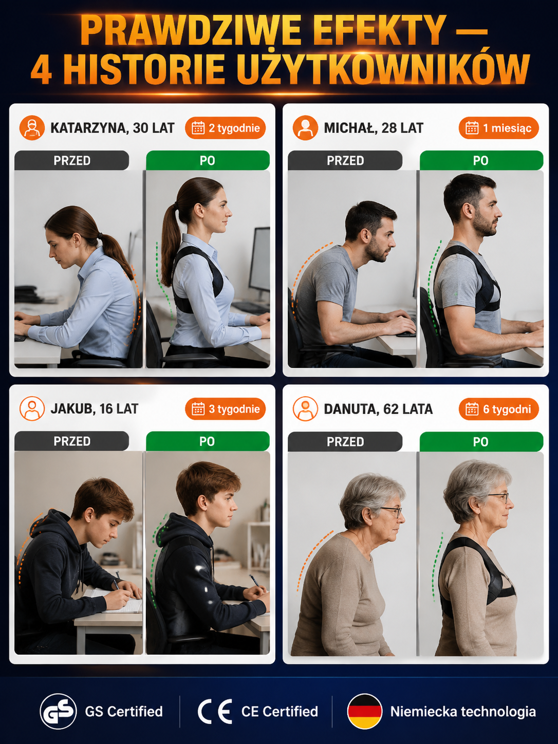 👍Niewidoczny Korektor Postawy Pro — Ulga w Bólu i Proste Plecy w 3 Sekundy (-50% Zniżki)