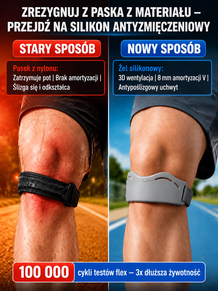 Profesjonalny Stabilizator Kolana z Kompresją | Amortyzacja, Ulga w Bólu, Ochrona