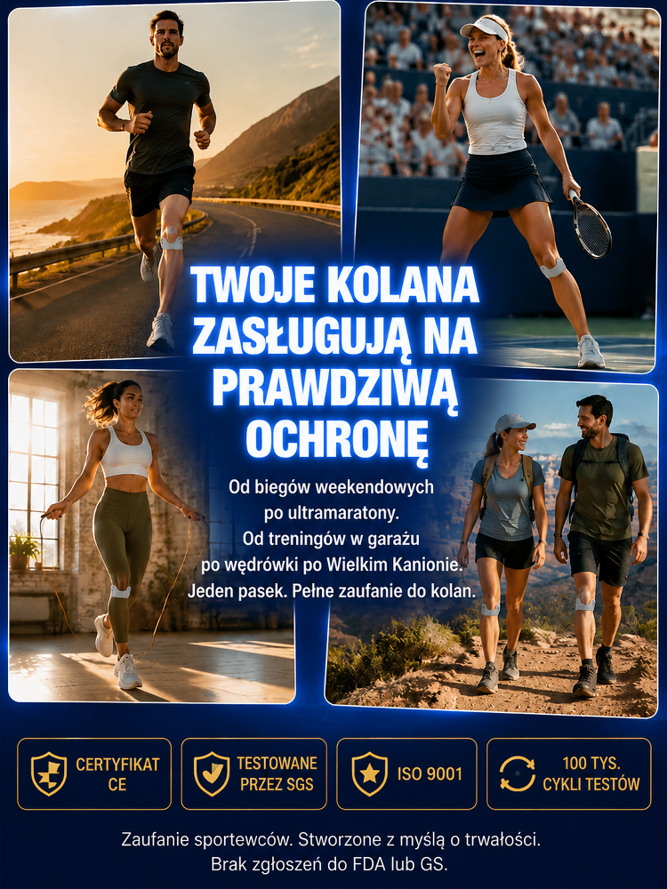 Profesjonalny Stabilizator Kolana z Kompresją | Amortyzacja, Ulga w Bólu, Ochrona