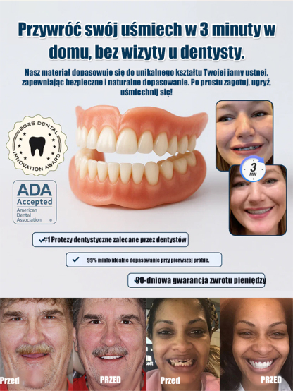 【FDA&BDA podwójna certyfikacja】Samokształtujące się protezy zębowe