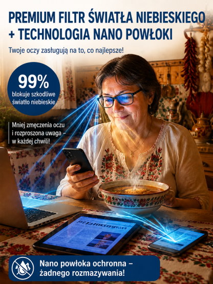 Inteligentne Okulary Progresywne 3w1 (Czytanie, Jazda, Ekran) - Nietłukące & Fotochromowe [-50% Wyprzedaż]