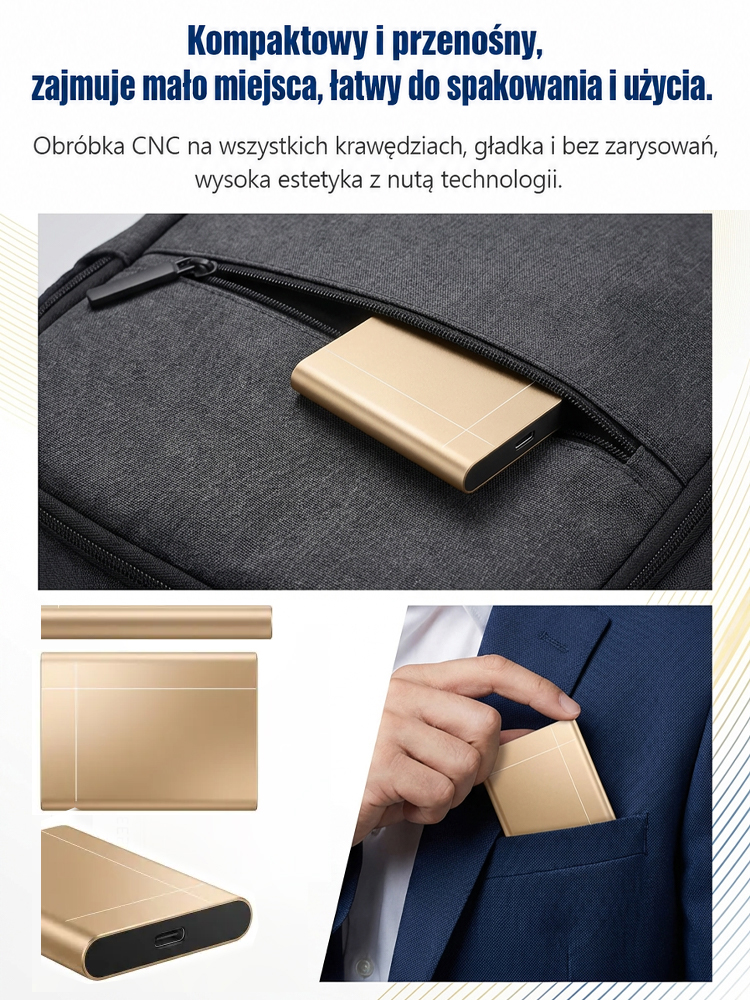[10 Lat Gwarancji] Błyskawiczny Zewnętrzny Dysk SSD 32TB | Płatność przy odbiorze
