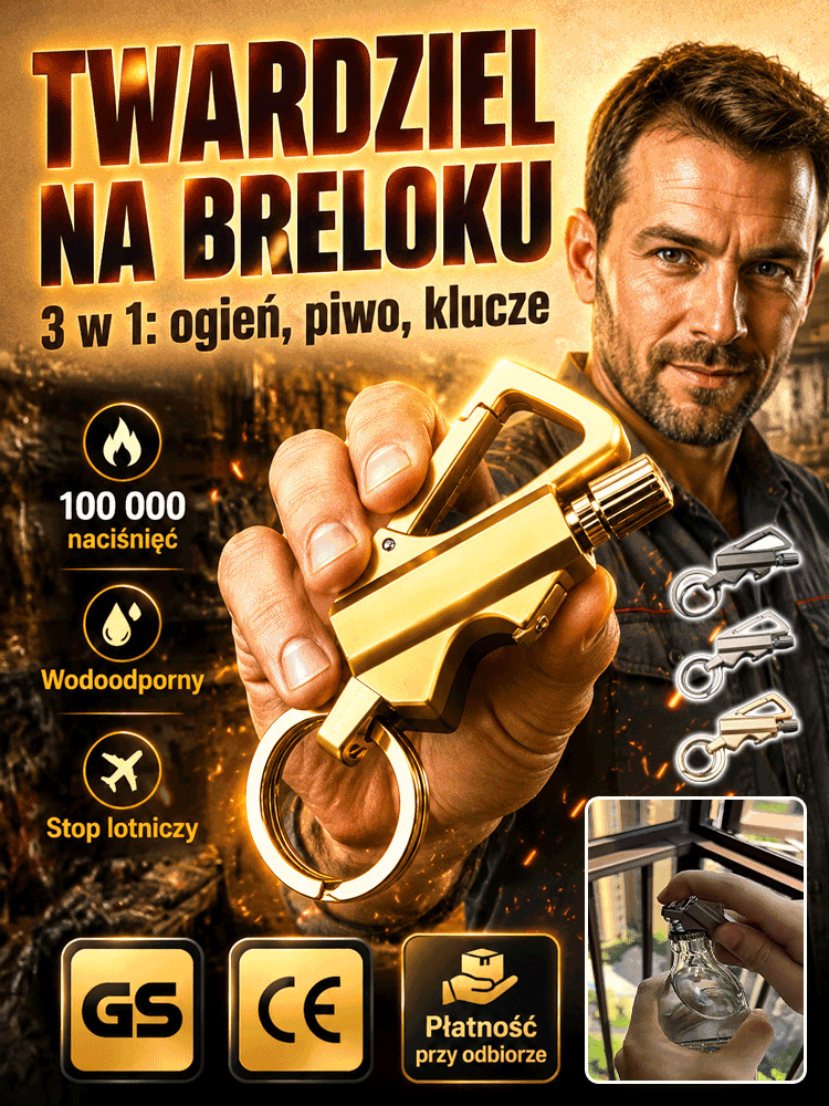 🎁Taktyczny Brelok EDC 3w1 | Wieczna Zapałka, Otwieracz, Zbijak do Szyb (-50% OFF)