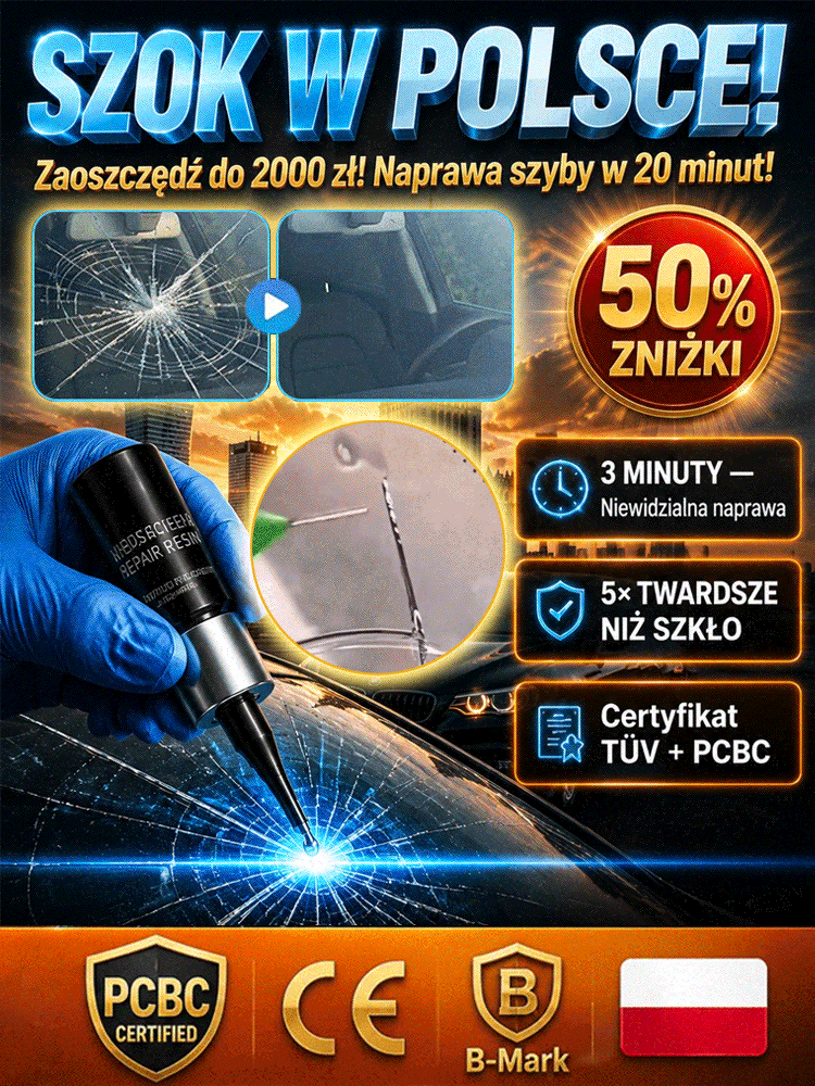 👍Profesjonalny Zestaw do Naprawy Szyb Samochodowych – Usuń Odpryski w 20 Minut